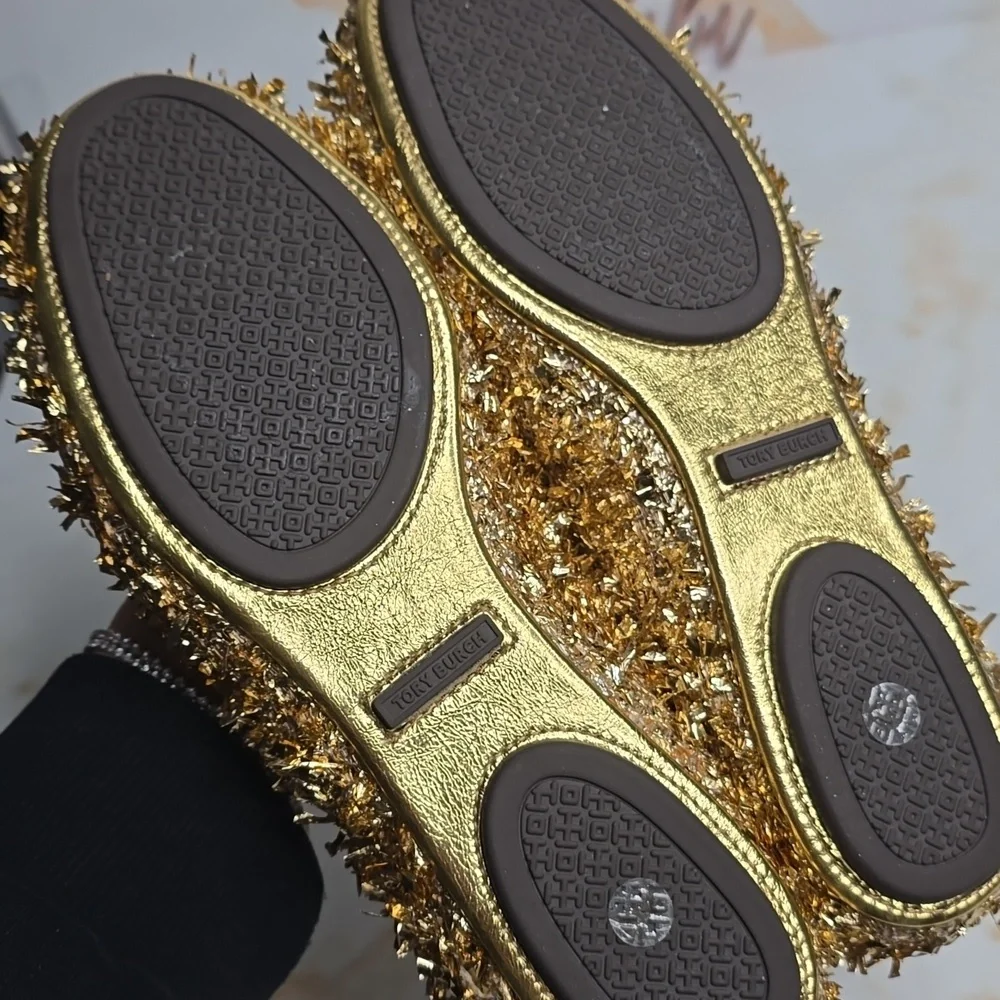 Tory Burch Minnie Gold Women's Shoes Size 6 New Without Box